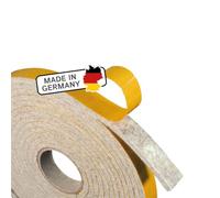 The Felt Store Bande de feutre autocollante, 15mm de large, 4mm d'épaisseur, 4m de long, gris chiné, protection contre les cliquetis, bande d'étanchéité en feutre - Made in Germany