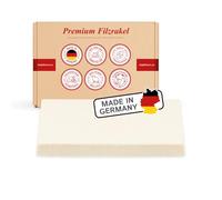 The Felt Store Lot de 1 raclettes en Feutre (de Laine), Blocs de Polissage, 10 x 5,5 cm, 12 mm épais, Blanc cassé - 5 pièces - Qualité Made in Germany