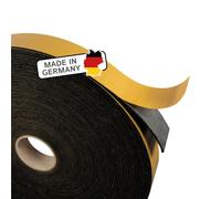 The Felt Store Ruban en feutre auto-adhésif 30 mm de large, 1,5 mm d’épaisseur, 5 m de long, noir, bande de feutre polyvalente - Idéal comme bande d’étanchéité pour fenêtres et portes ou comme