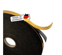 The Felt Store Ruban en feutre autocollant - 15 mm de large, 1,5 mm d'épaisseur - 5 m de long - Noir - Polyvalent - Idéal comme bande d'étanchéité pour fenêtres et portes ou comme protection contre le