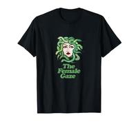 The Female Gaze Gorgone Medusa Illustration Serpents Verts T-Shirt