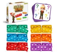 The Fidget Game Sneaky Elves CVC Jeu de mots à vue, mini jouet sensoriel pop pour apprendre et épeler les activités éducatives de la maternelle, lecture multisensorielle et cartes flash phoniques pour