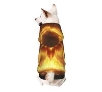 The Fiery Red Phoenix Sweat à capuche pour chien en polyester doux et respirant pour petits chiens, garçons et filles