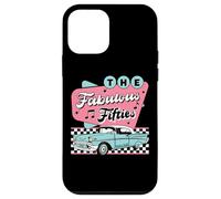 The Fifties 1950s Car Music Checkerboard Rockabilly Sock Hop Coque pour iPhone 12 Mini