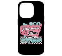 The Fifties 1950s Car Music Checkerboard Rockabilly Sock Hop Coque pour iPhone 14 Pro