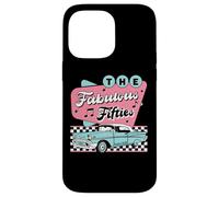 The Fifties 1950s Car Music Checkerboard Rockabilly Sock Hop Coque pour iPhone 14 Pro Max
