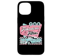 The Fifties 1950s Car Music Checkerboard Rockabilly Sock Hop Coque pour iPhone 15
