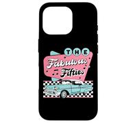 The Fifties 1950s Car Music Checkerboard Rockabilly Sock Hop Coque pour iPhone 16 Pro