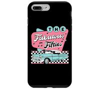 The Fifties 1950s Car Music Checkerboard Rockabilly Sock Hop Coque pour iPhone 7 Plus/8 Plus