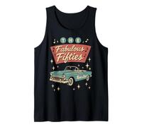 The Fifties 1950s Car Music Checkerboard Rockabilly Sock Hop Débardeur