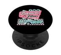 The Fifties 1950s Car Music Checkerboard Rockabilly Sock Hop PopSockets PopGrip Adhésif