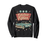 The Fifties 1950s Car Music Checkerboard Rockabilly Sock Hop Sweatshirt