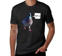 The 'Fight Me' Pigeon T-Shirt Black M