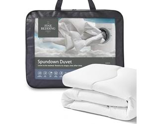 The Fine Bedding Company - Couette Spundown - 10,5 Tog - Printemps/Automne - Housse Douce en Peau de pêche - Lavable en Machine - Hypoallergénique - King Size