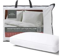 The Fine Bedding Company SmartDown Oreiller Moyen en Coton avec grappes Smartdown, Housse 100% Coton et Confort Durable, hypoallergénique, Lavable en Machine, lit Simple (1 pièce)