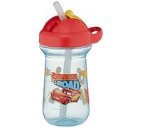 The First Years Gobelet à paille pour enfant Disney/Pixar Cars - Gobelets anti-déversement à rabat pour tout-petits - 18 mois et plus - 300 ml