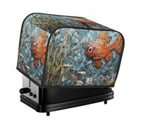 The Fish On The Stone Housse murale pour grille-pain 2 tranches de cuisine avec poches Protection contre la poussière et les traces de doigts