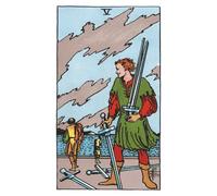 The Five of Swords: 156 College Ruled Lined Pages (78 leaves), 5x8 Notebook, Journal, Diary, Planner featuring image of The Five of Swords Tarot card