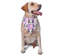 The Five Pointed Panda Printed Graphic Pet Triangle Scarf for Dogs & Cats Adjustable Cute Pet Bandana for & Photo Shoots