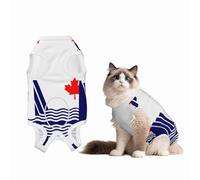 The Flag of Scarborough Combinaison de convalescence chirurgicale en coton doux pour éviter le léchage et éviter le léchage des chiots, noir