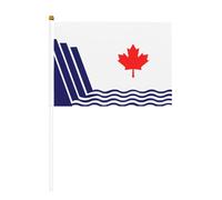 The Flag of Scarborough Lot de 6 et 12 mini drapeaux durables sur bâtons pour cour, jardin et décoration extérieure 14 x 21 cm
