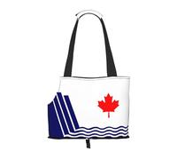 The Flag of Scarborough Sac de transport pour chien et chat - Sac de transport pour animaux de compagnie, adapté pour chiot, petit chat en plein air, noir