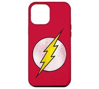 The Flash Logo Distressed White & Yellow Coque pour iPhone 12 Pro Max