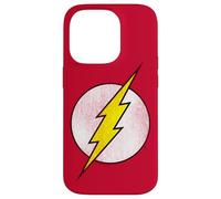 The Flash Logo Distressed White & Yellow Coque pour iPhone 14 Pro
