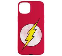 The Flash Logo Distressed White & Yellow Coque pour iPhone 15 Plus