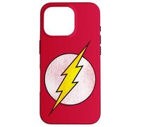 The Flash Logo Distressed White & Yellow Coque pour iPhone 16 Pro