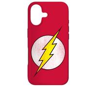 The Flash Logo Distressed White & Yellow Coque pour iPhone 17