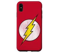 The Flash Logo Distressed White & Yellow Coque pour iPhone XS Max