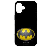 The Flash Movie Batman Logo Black and Yellow Coque pour iPhone 16