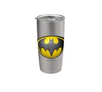 The Flash Movie Batman Logo Black and Yellow Gobelet isotherme en acier inoxydable double paroi