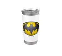 The Flash Movie Batman Logo Black and Yellow Gobelet isotherme en acier inoxydable double paroi