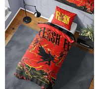 The Flash Parure de lit réversible avec Housse de Couette et taie d'oreiller Motif Batman