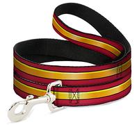 The Flash Stripe Laisse pour Chien Bordeaux Doré 1,2 m de Long 1,3 cm de Large