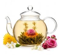 Thé Fleurissant Vert Chrysanthème Rose Et Lys, Boules De Thé Décoratives Pour Infusion Élégante, Moment Raffiné, Dégustation Et Pause Zen (Chrysanthème vert et jasmin)