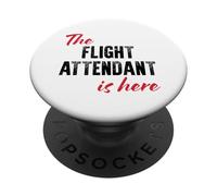 The Flight Attendant is Here - Drôle PopSockets PopGrip Adhésif
