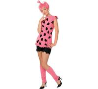 The Flintstones - Costume "Deluxe" '" 'Galet' - Femme BN4971 (XS) (Rose/Noir)