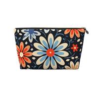 The Flower of Hell Trousse de toilette de voyage en cuir, Trousse de | Pochette spacieuse à fermeture éclair pour ranger les cosmétiques, les soins de la peau et le matériel de rasage pour les