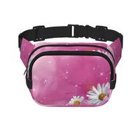 The Flower Unisexe Réglable Taille Carré Double Couche Ceinture Sac pour Activités de Plein Air Voyage Course Randonnée, Noir , Taille unique