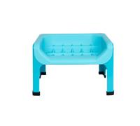 The Fluff Trough Gamelle surélevée pour Chien et Chat avec gamelle en Silicone pour Animaux de Petite et Moyenne Taille - Approuvée par Les vétérinaires, Bleu Sarcelle