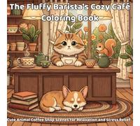 The Fluffy Barista's Cozy Café Coloring Book: Cute Animal Coffee Shop Scenes for Relaxation and Stress Relief