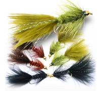 The Fly Crate Lot de 6 mouches Woolly Buggers pour pêche à la truite - Taille #8