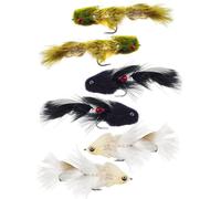 The Fly Rideau de Caisse de Boeuf articulé Streamer | Taille 1/0 pour Pêche à la Mouche Bass Truite Pike | 3 Mouches, Assortment