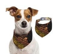 The Flying Train Bandana lavable pour chien de petite et grande taille pour fille ou garçon, accessoires pour animaux de compagnie