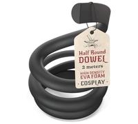 The Foamory Cheville demi-ronde en mousse EVA sans gaspillage. 20 mm x 2 m de long. Bâton en mousse haute densité, prêt à peindre. Gain de temps, prédécoupé pour une tenue rapide de cosplay, armure et