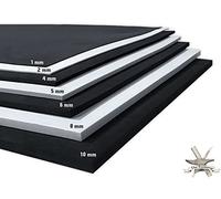 The Foamory Feuille de mousse EVA pour cosplay ultra haute densité 85 kg/m3, 4 mm, noir ou blanc, 35,5 x 100 cm
