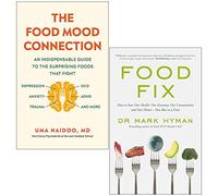 The Food Mood Connection du Dr Uma Naidoo et Food Fix de Mark Hyman, ensemble de 2 livres